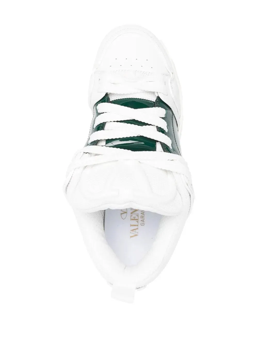Valentino Leather Round-Toe Sneakers
