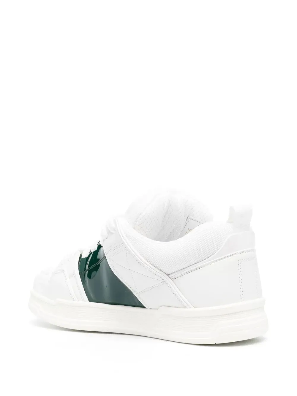 Valentino Leather Round-Toe Sneakers