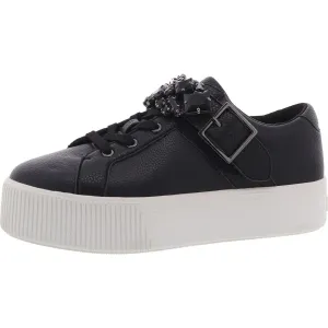 VERIO Womens Jeweled Leather Casual And Fashion Sneakers