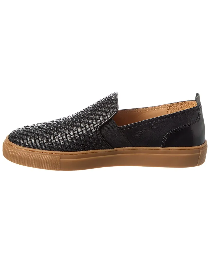 Warfield & Grand Woven Leather Slip-On Sneaker