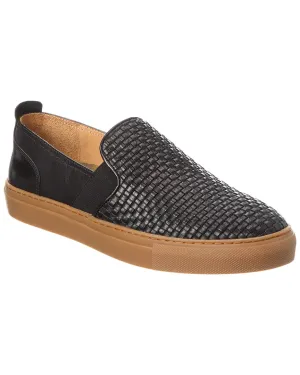 Warfield & Grand Woven Leather Slip-On Sneaker