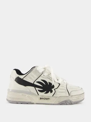 White and Black Venice Worn-Out Sneakers