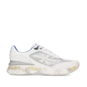 White Moerun Suede And Mesh Sneakers