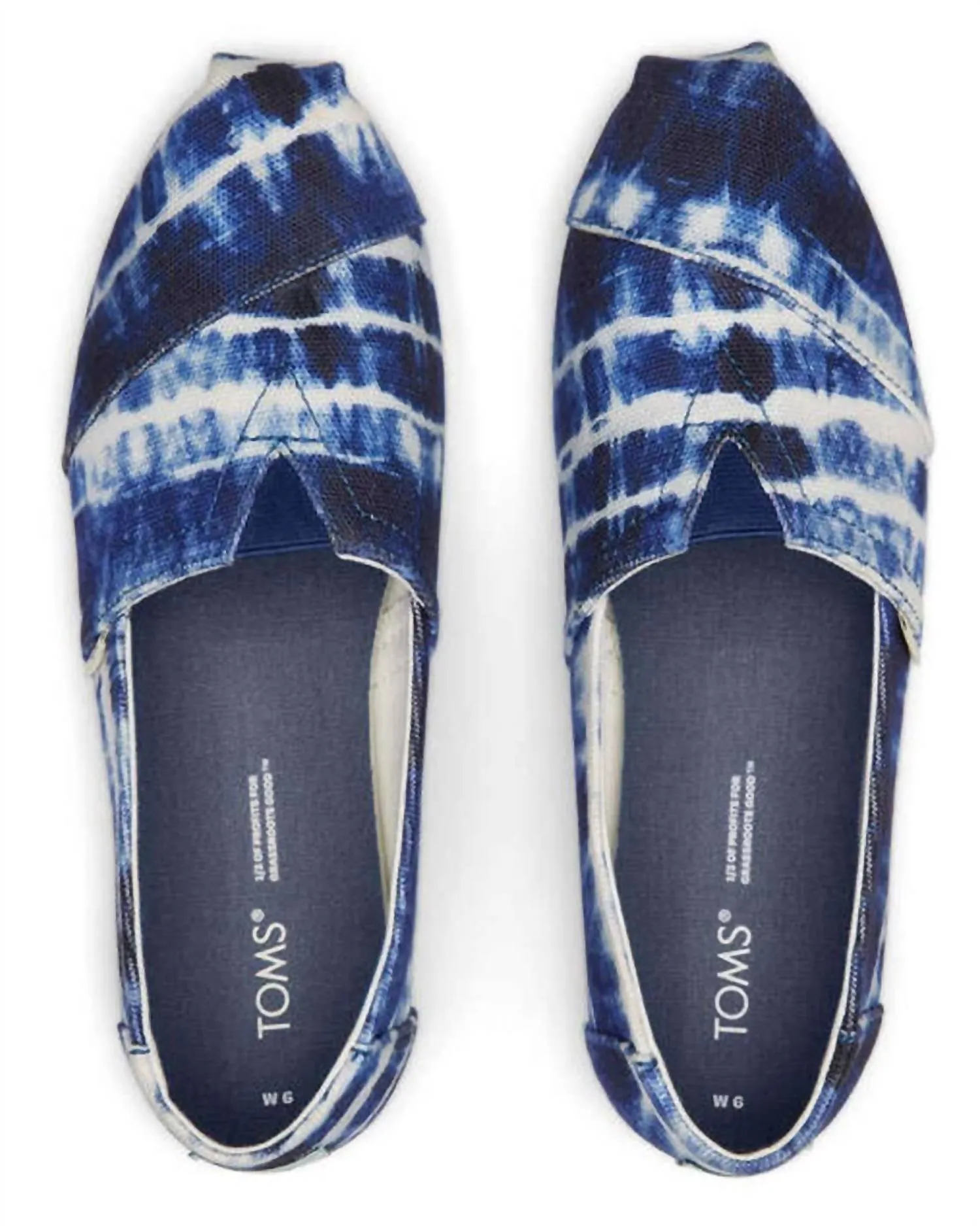 Women Alpargata Cloudbound Sneakers In Navy Batik Canvas