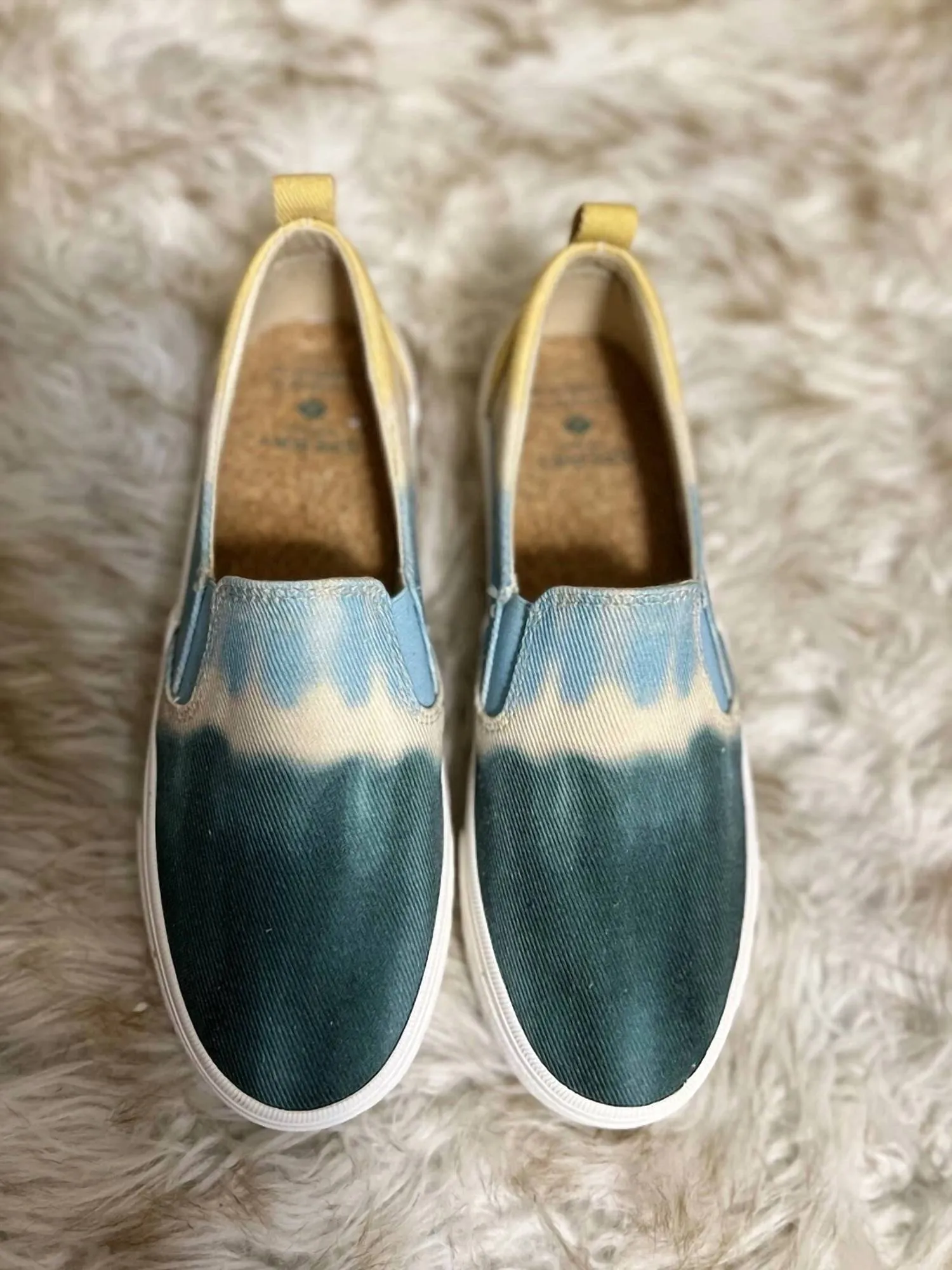 Women Crest Twin Gore Platform Slip On Sneaker In Tye Dye Green