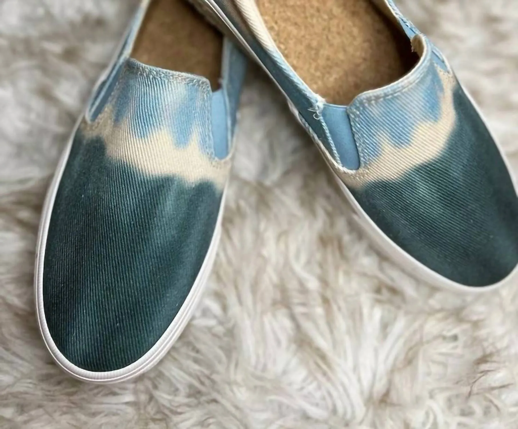 Women Crest Twin Gore Platform Slip On Sneaker In Tye Dye Green