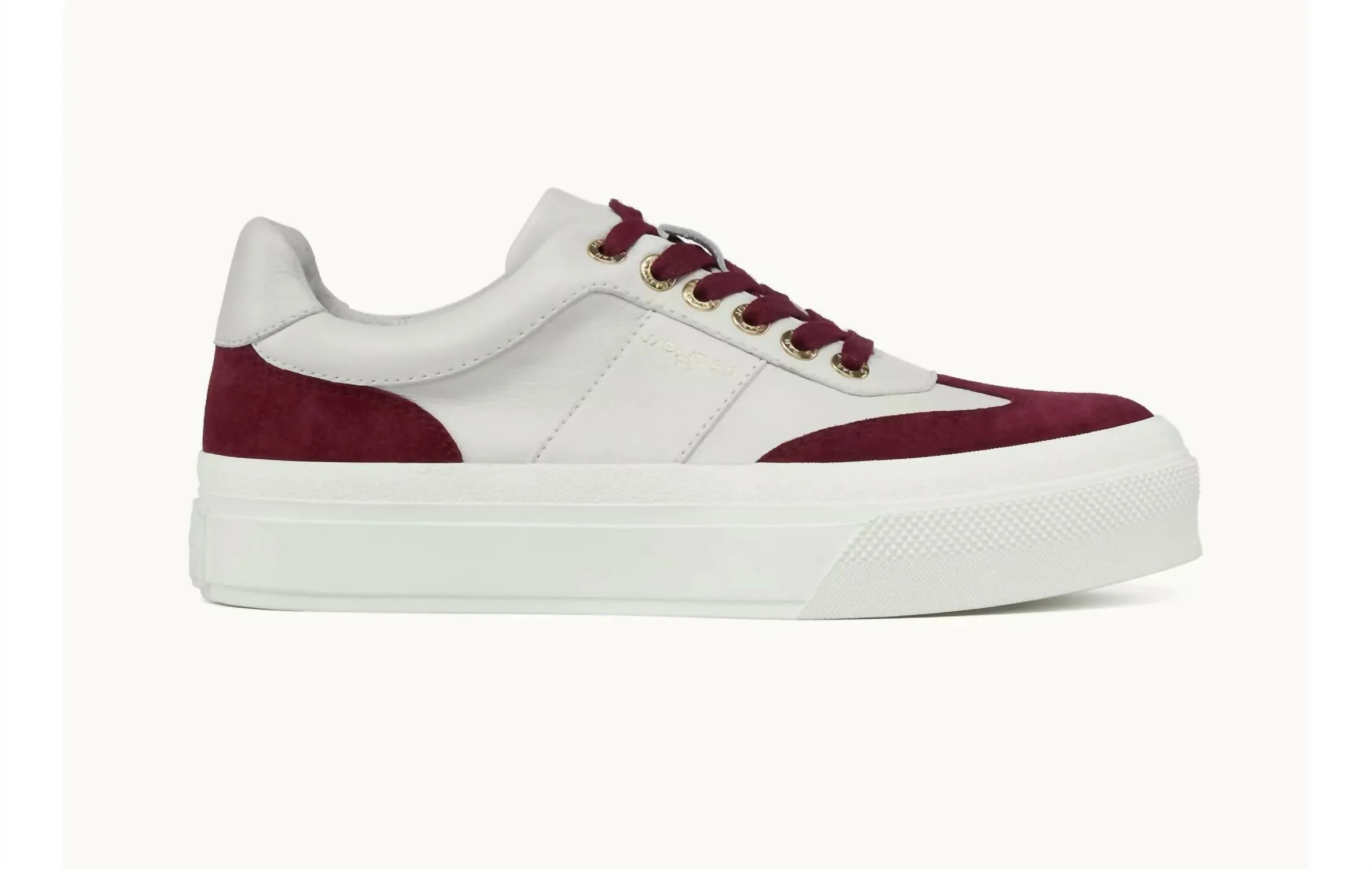 Women Gabbie Sneaker In Wine/white
