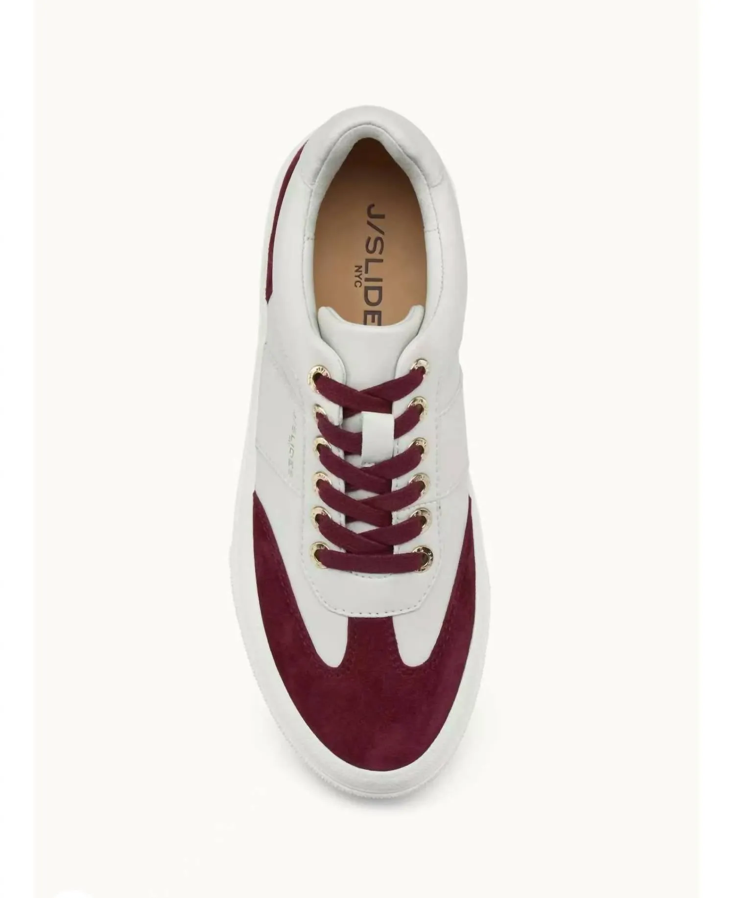 Women Gabbie Sneaker In Wine/white