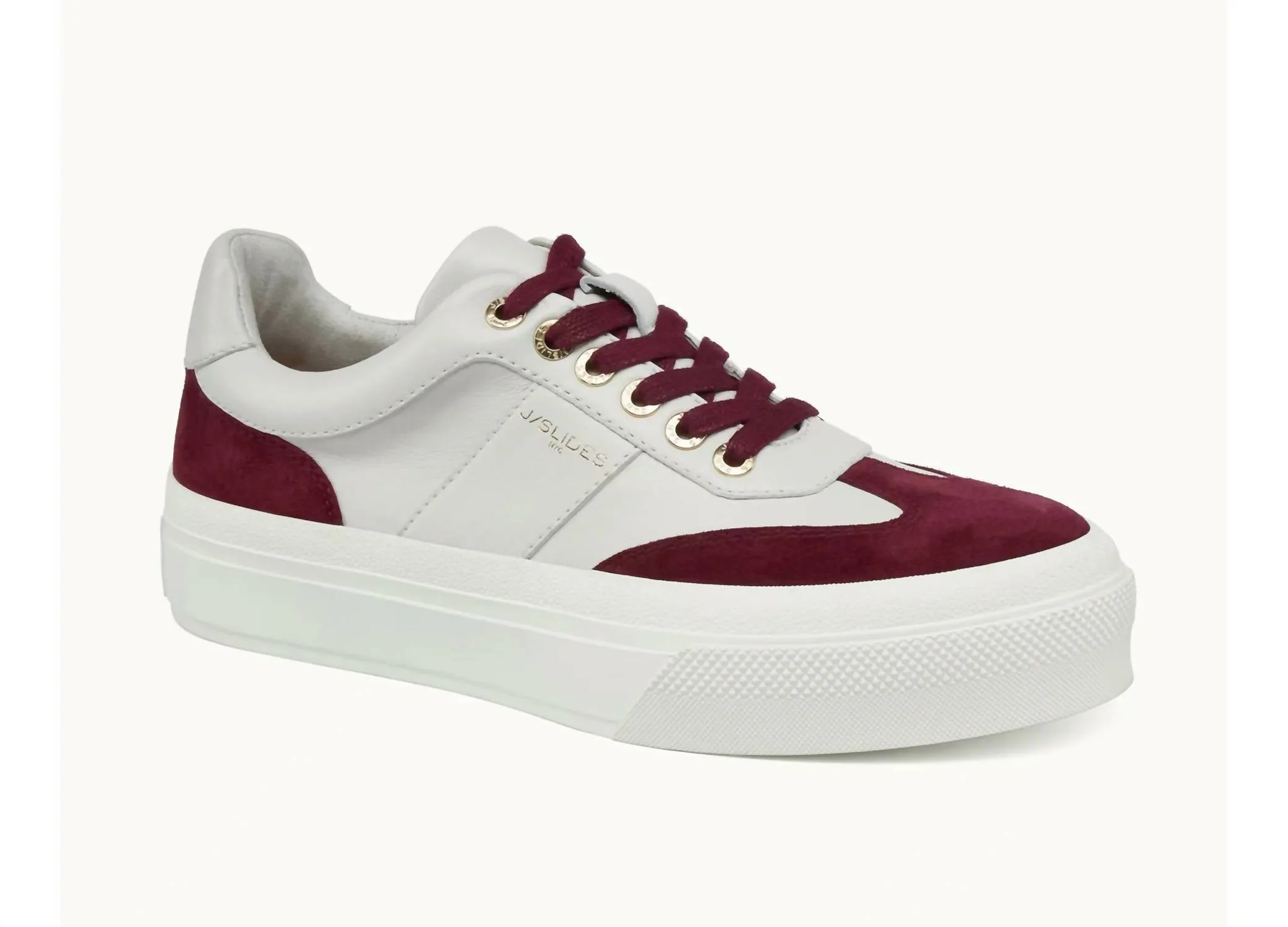 Women Gabbie Sneaker In Wine/white