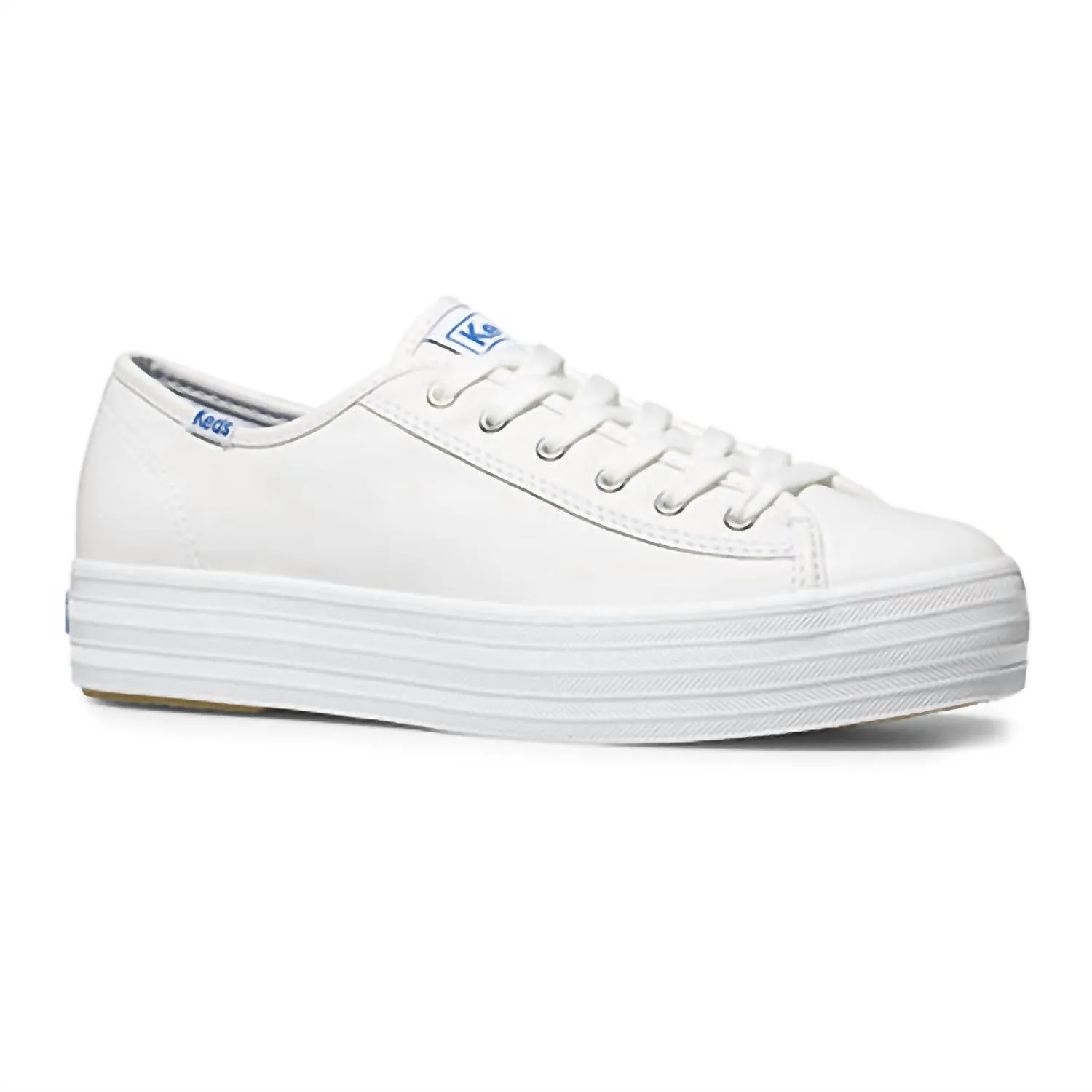 Women Triple Kick Leather Sneakers In White