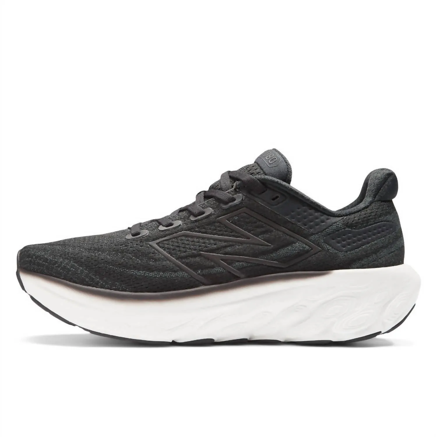 Women's 1080 V13 Running Shoe In Black With White