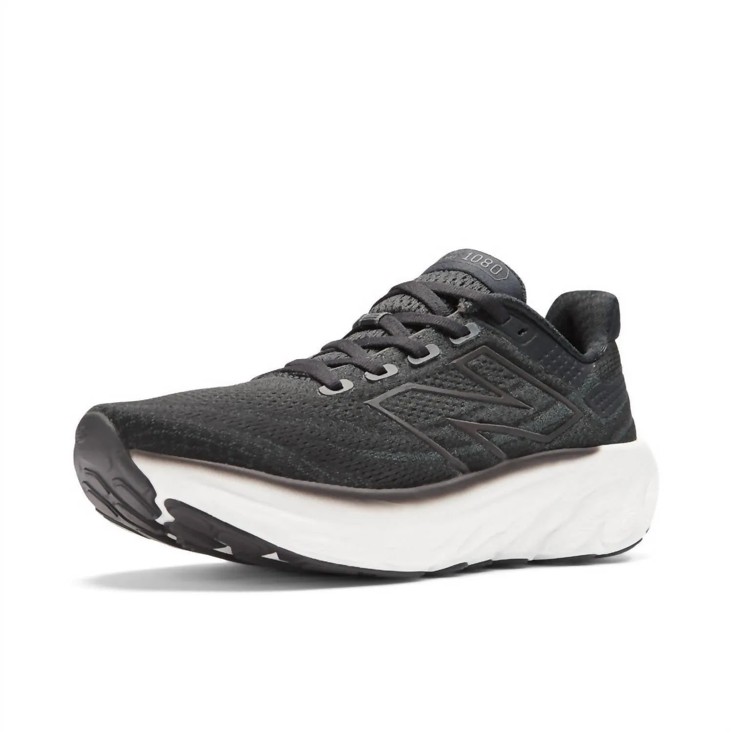 Women's 1080 V13 Running Shoe In Black With White