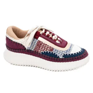 Women's Adventure Sneaker In Burgundy Multi