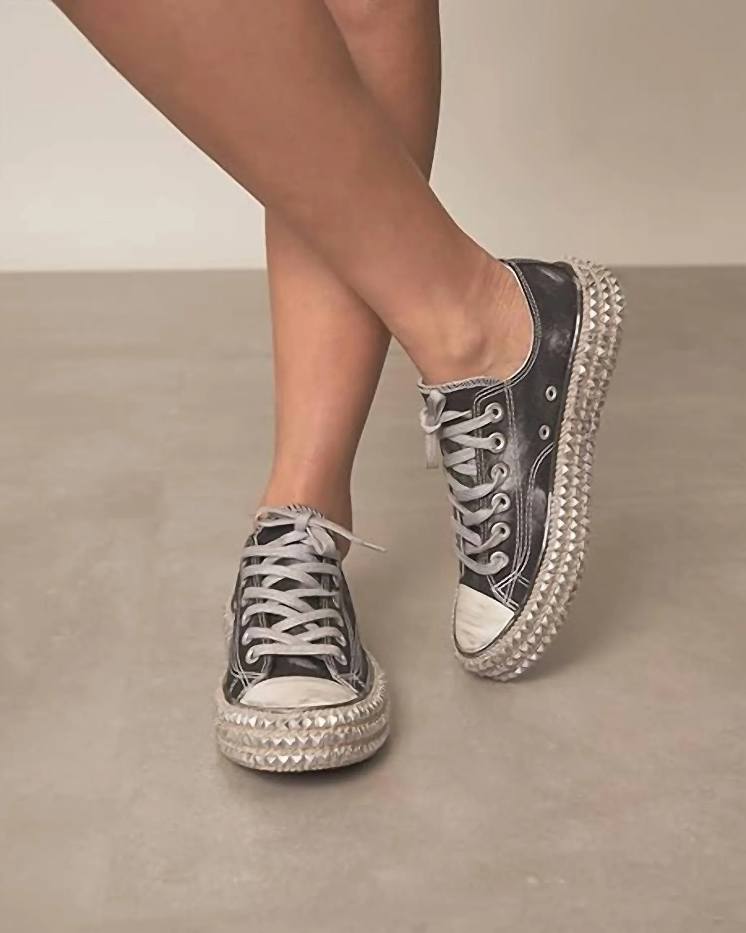 Women's Billie Studded Sneaker In Black