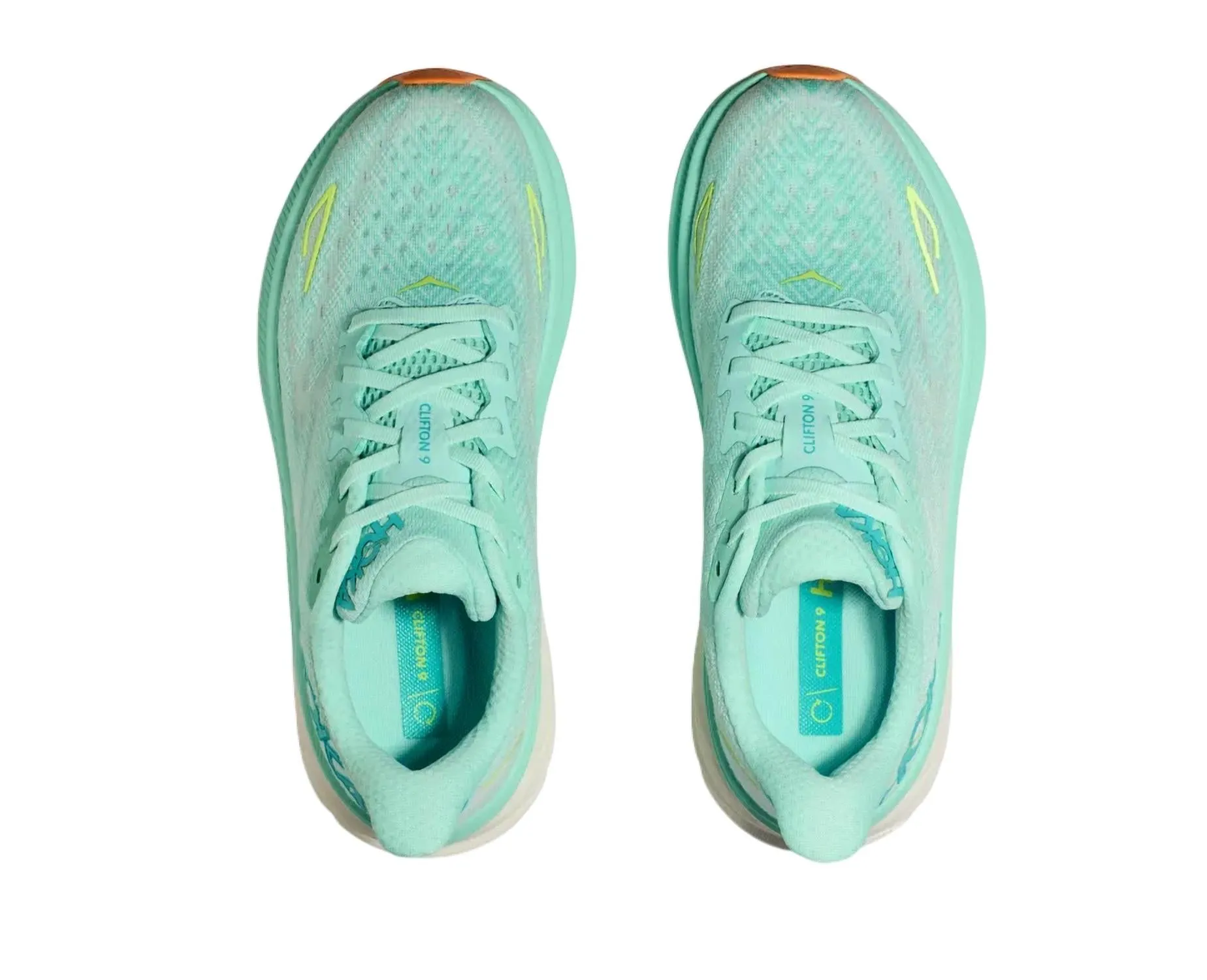 Women's Clifton 9 Running Shoes In Seafoam/aqua Breeze