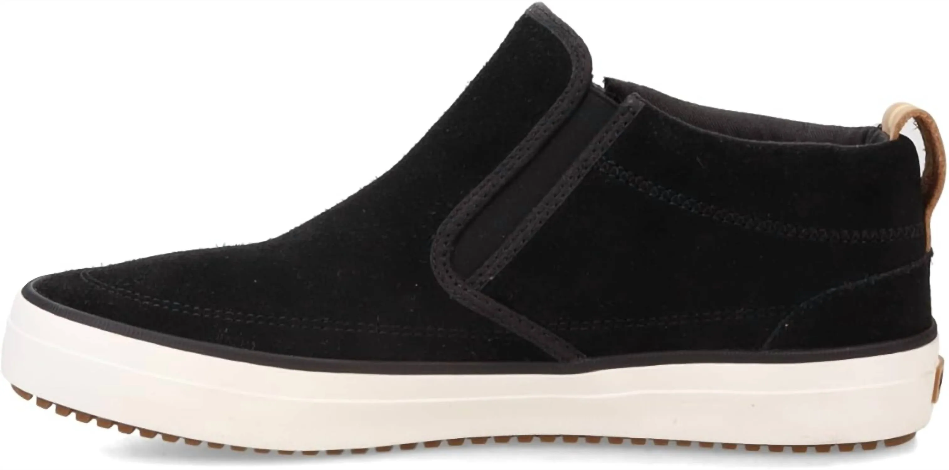 Women's Crest Lug Suede Side Zip Sneakers In Black