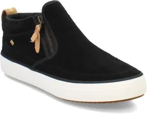 Women's Crest Lug Suede Side Zip Sneakers In Black