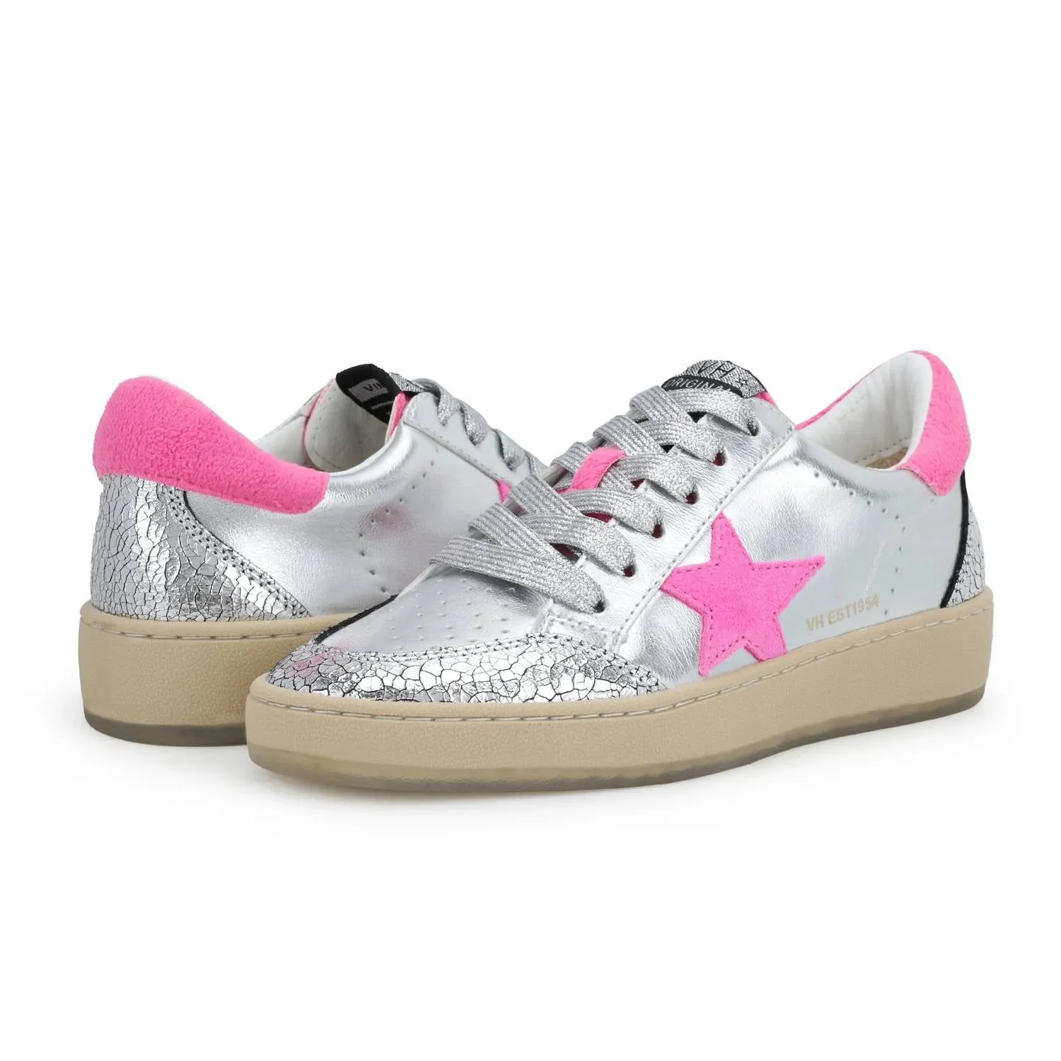 Women's Denisse Sneakers In Silver/snake/pink