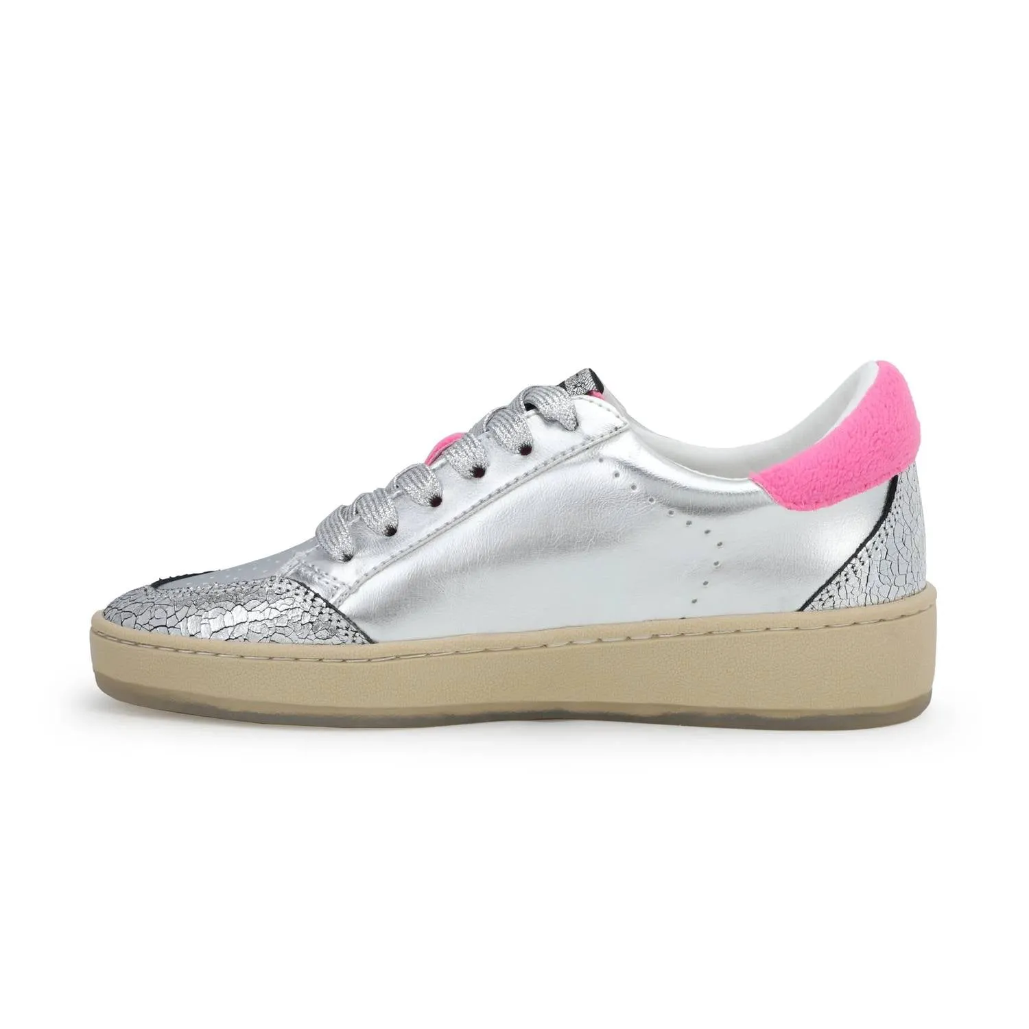 Women's Denisse Sneakers In Silver/snake/pink