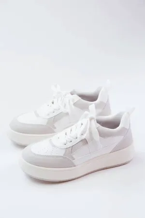 Women's Dice Platform Sneaker In White/off White