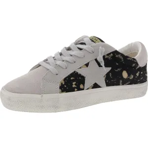 Womens Distressed Calf Hair Casual And Fashion Sneakers