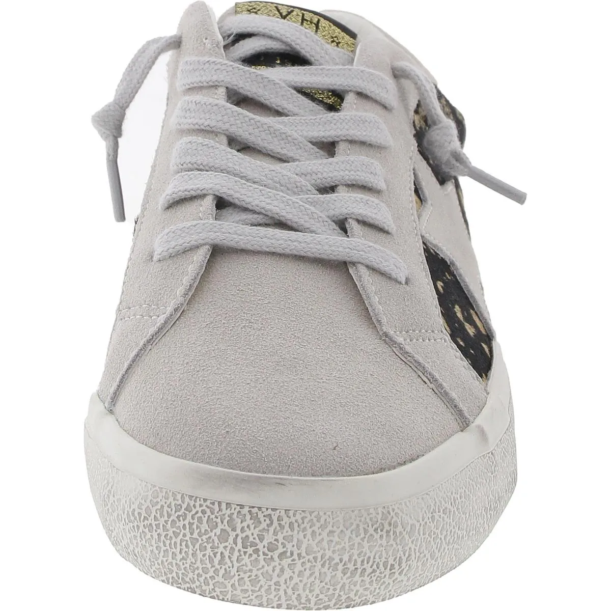 Womens Distressed Calf Hair Casual And Fashion Sneakers