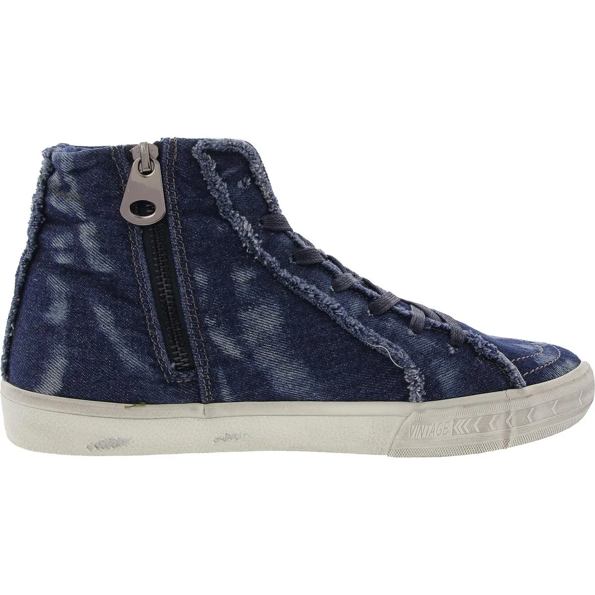 Womens Distressed Denim Casual And Fashion Sneakers