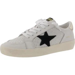 Womens Distressed Leather Casual And Fashion Sneakers