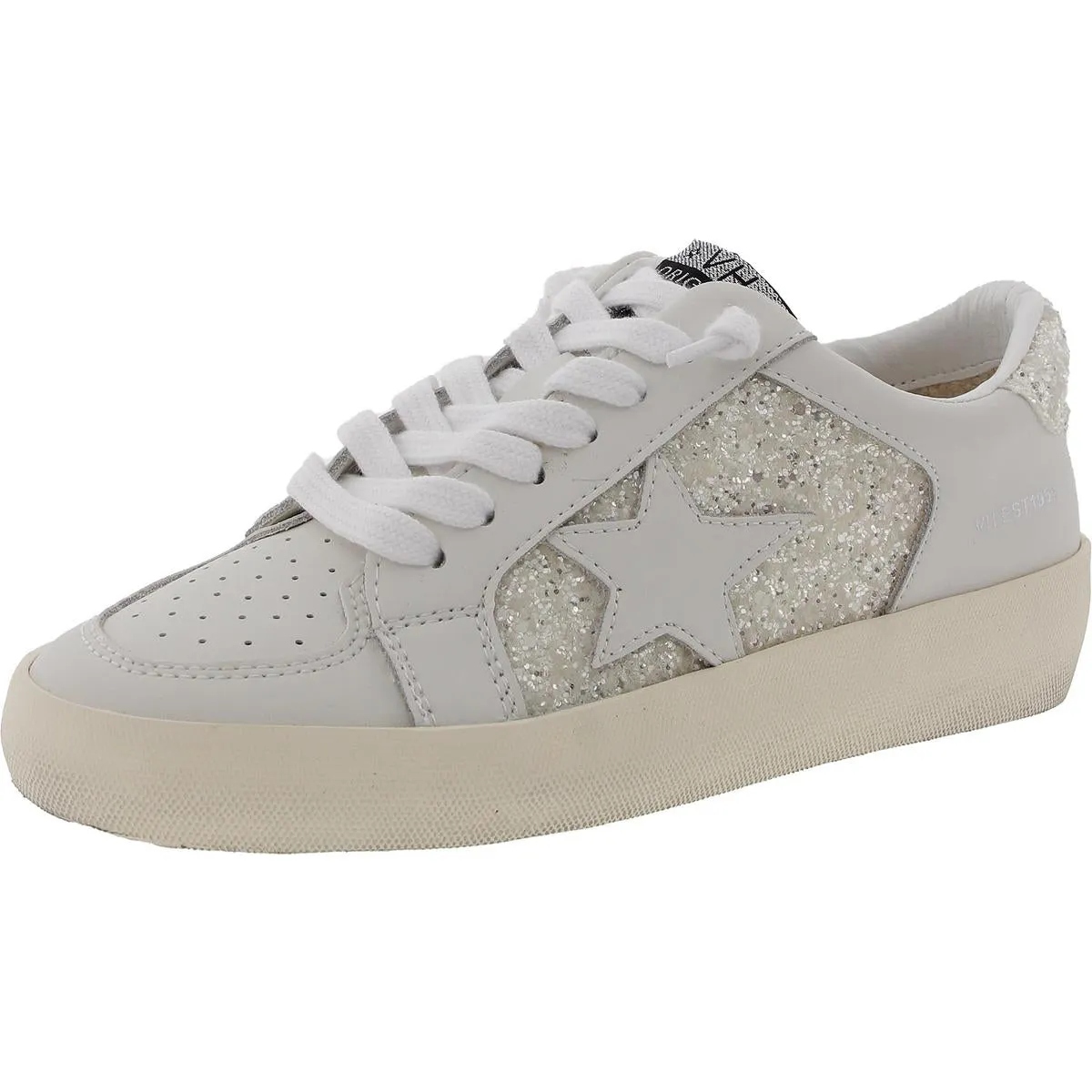 Womens Distressed Leather Casual And Fashion Sneakers