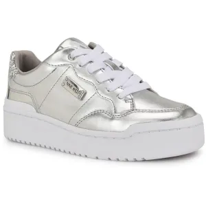 Womens Faux Leather Lace-Up Casual And Fashion Sneakers