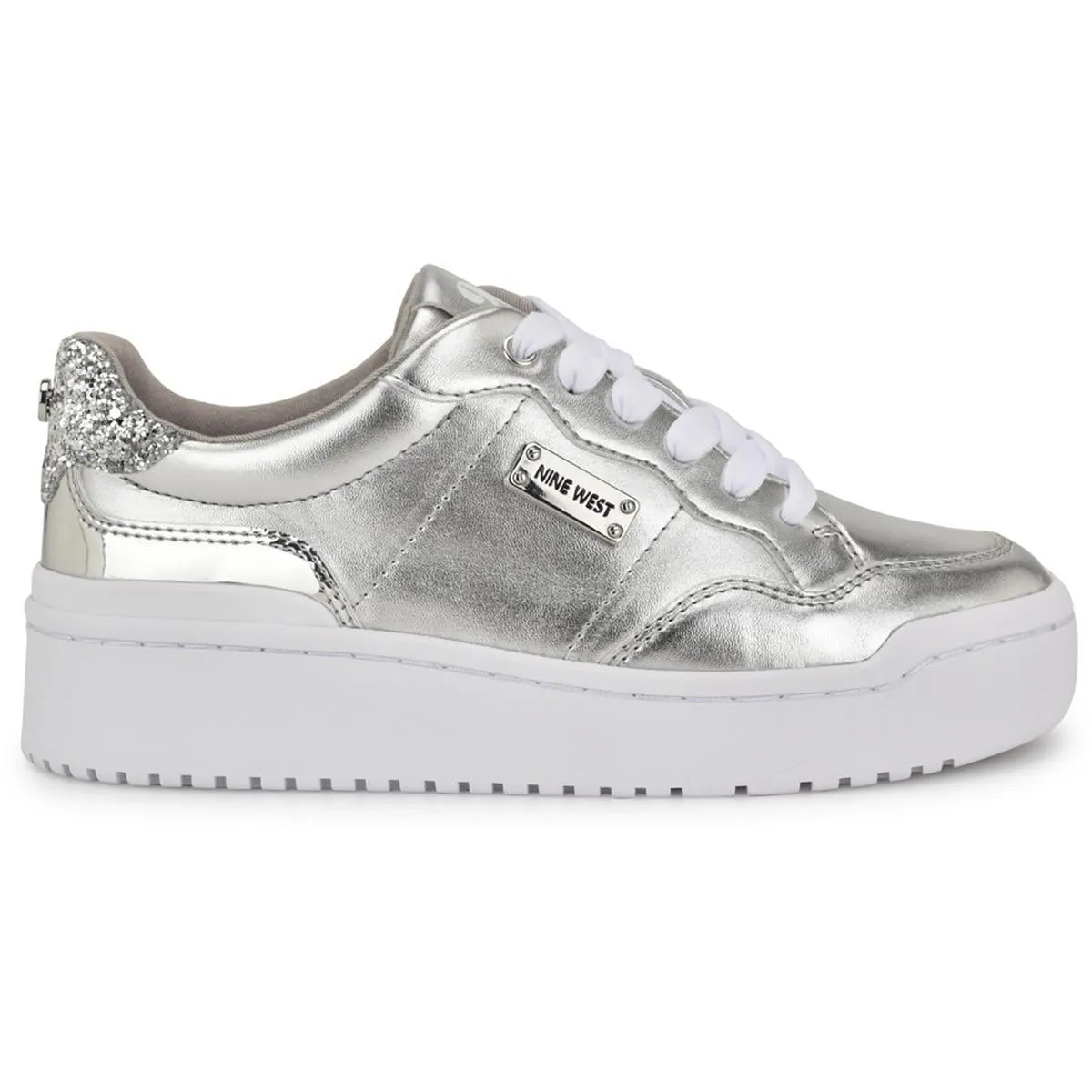 Womens Faux Leather Lace-Up Casual And Fashion Sneakers