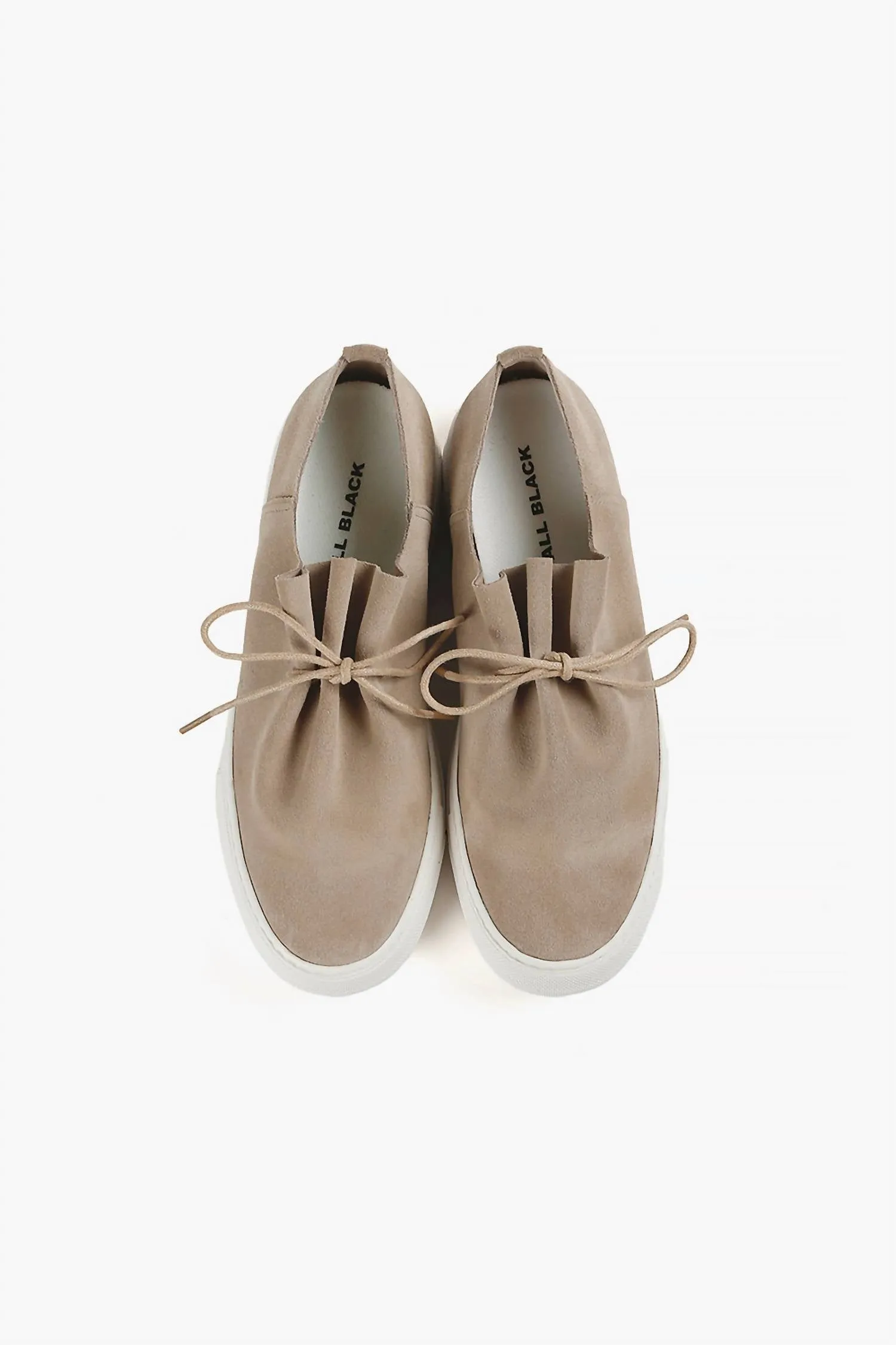Women's Gathered Sneakers In Taupe