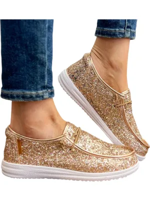Women's Glitter Kayak Shoes In Beige