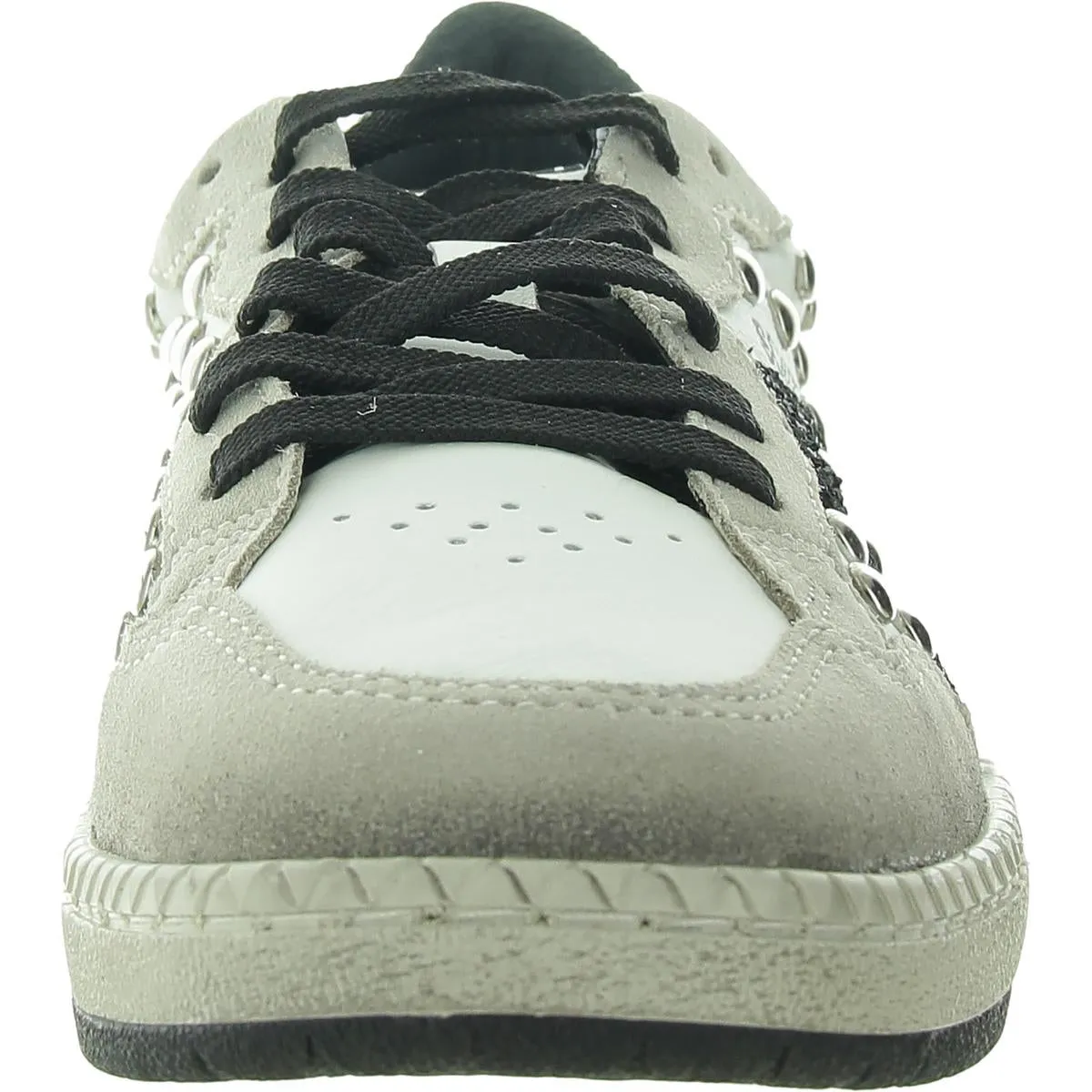 Womens Jeweled Leather Casual And Fashion Sneakers