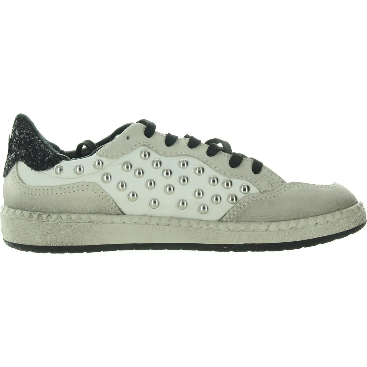 Womens Jeweled Leather Casual And Fashion Sneakers