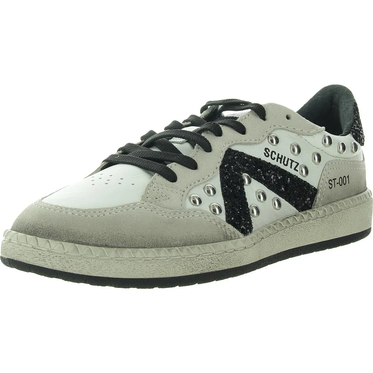 Womens Jeweled Leather Casual And Fashion Sneakers