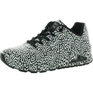 Womens Lace-Up Man Made Casual And Fashion Sneakers