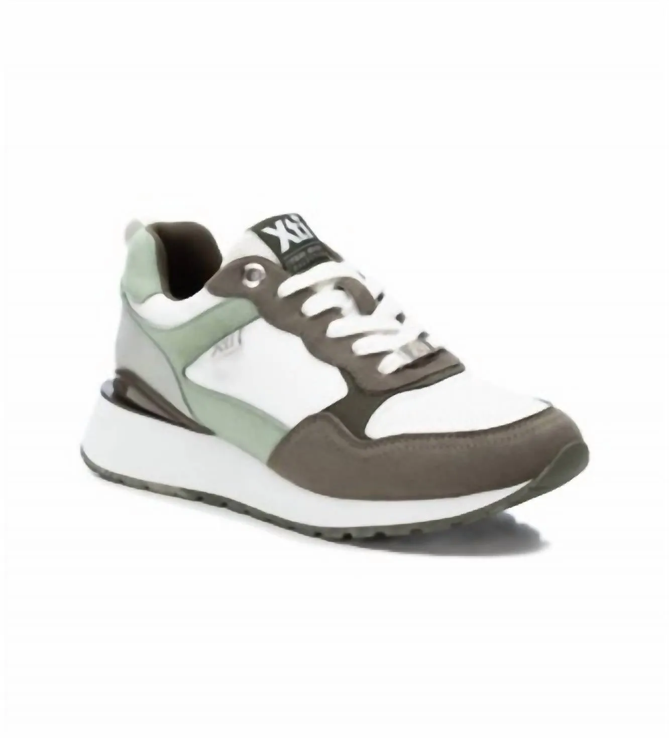 Women's Lace-Up Sneakers In Open Green