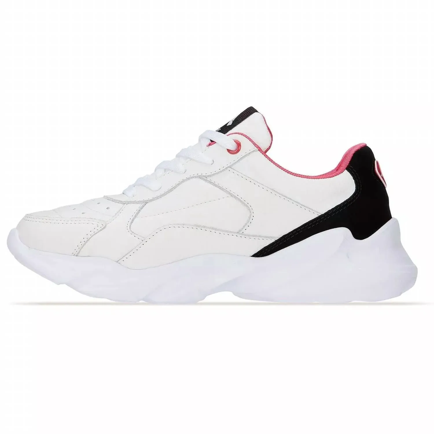 Women's Leather High Performance Sneakers In White
