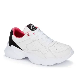 Women's Leather High Performance Sneakers In White