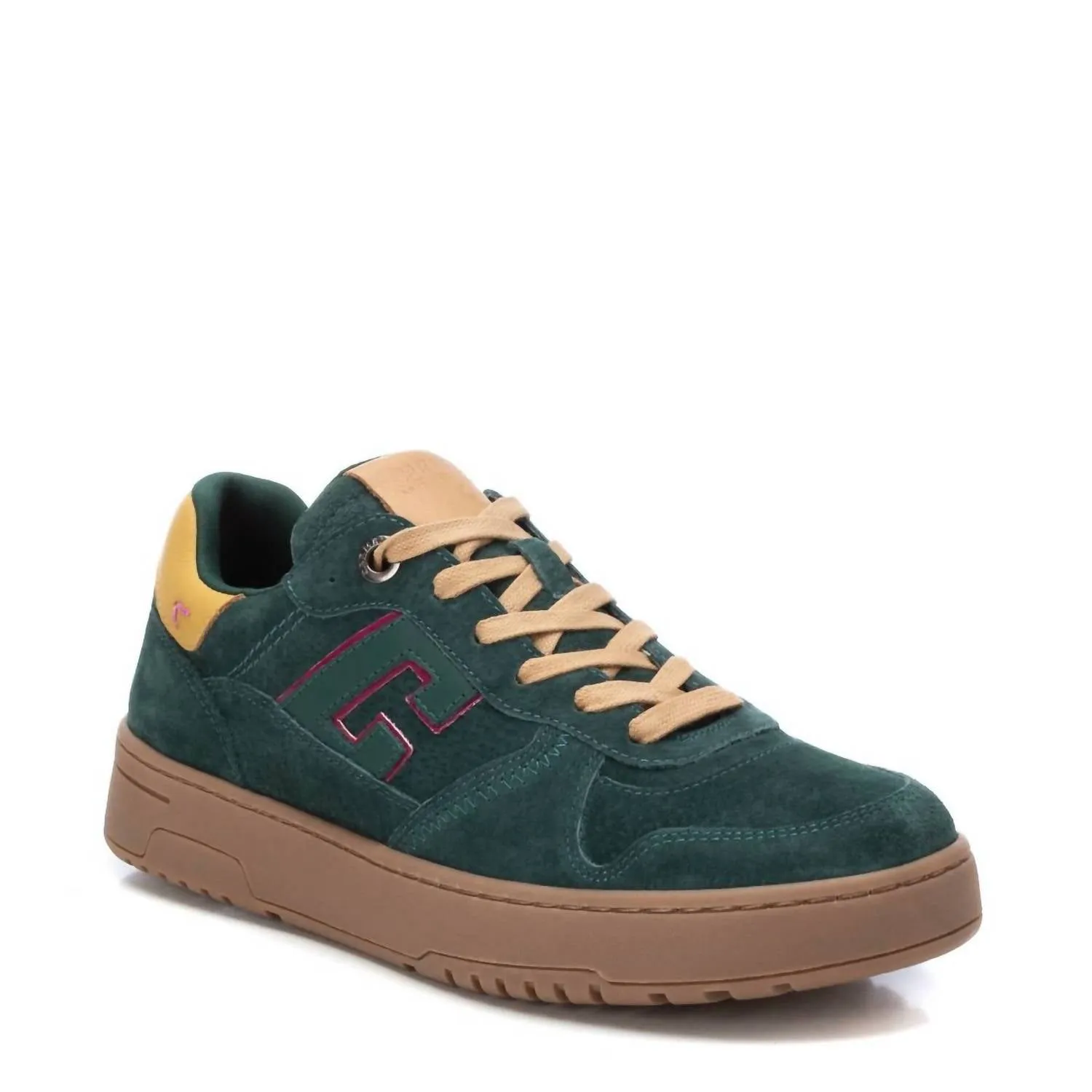 Women's Leather Sneakers In Kakhi
