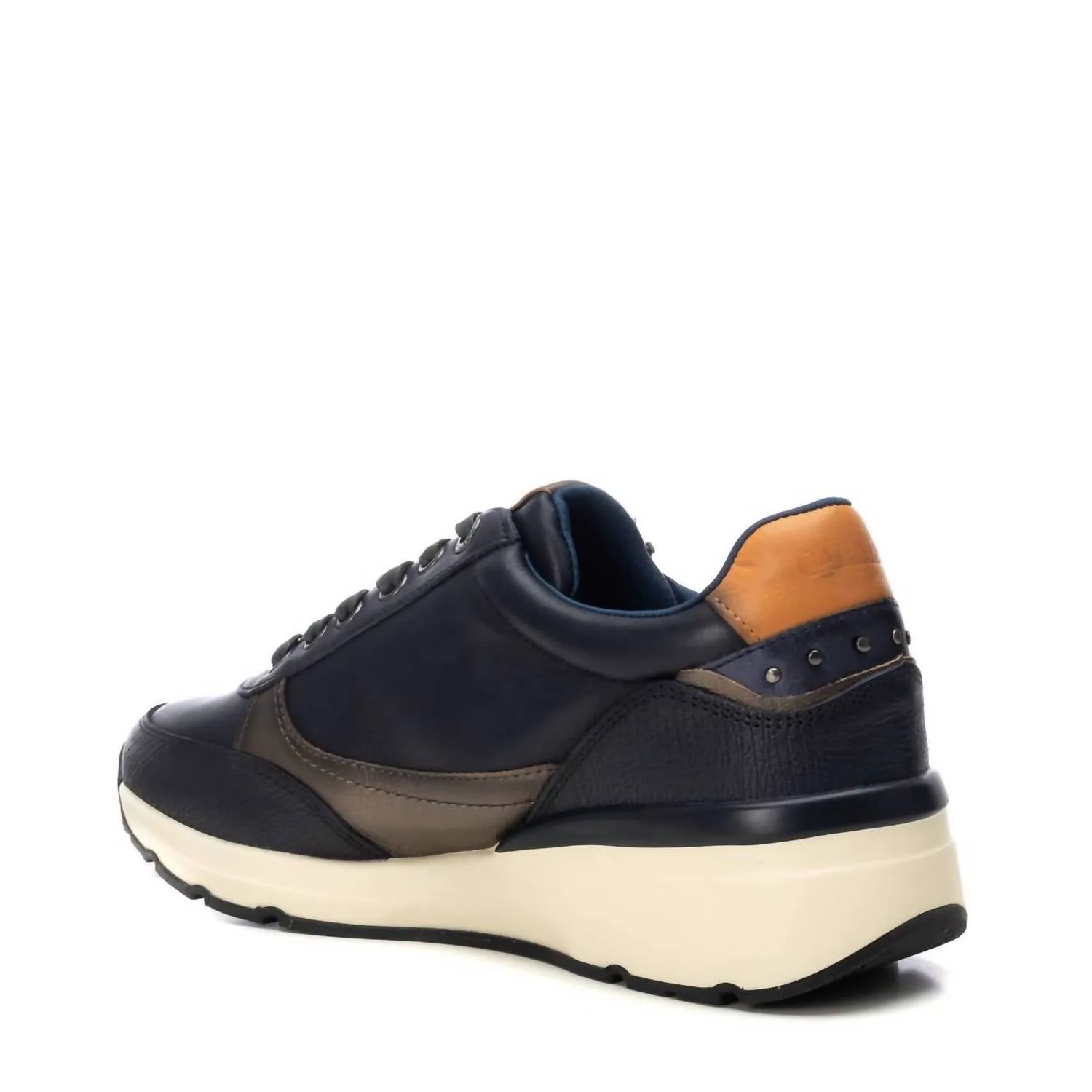 Women's Leather Sneakers In Navy