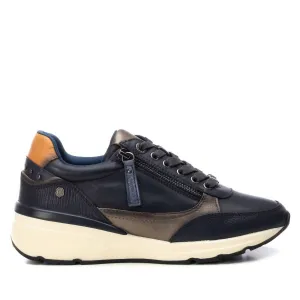 Women's Leather Sneakers In Navy