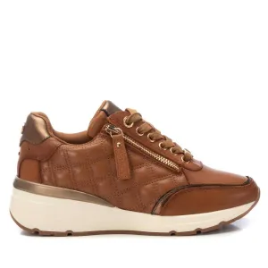 Women's Leather Trainer Sneakers In Camel