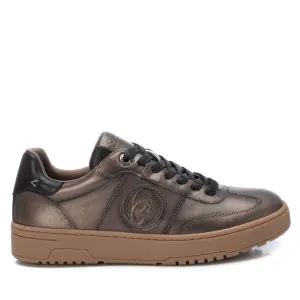 Women's Leather Trainer Sneakers In Silver