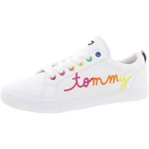 Womens Logo Faux Leather Casual And Fashion Sneakers