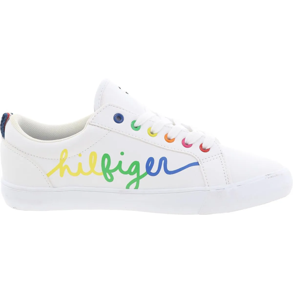 Womens Logo Faux Leather Casual And Fashion Sneakers