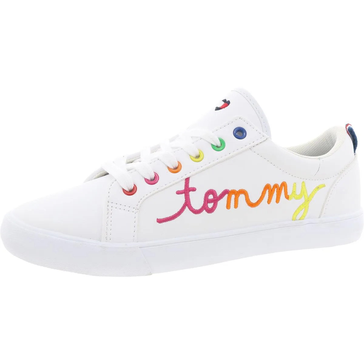 Womens Logo Faux Leather Casual And Fashion Sneakers