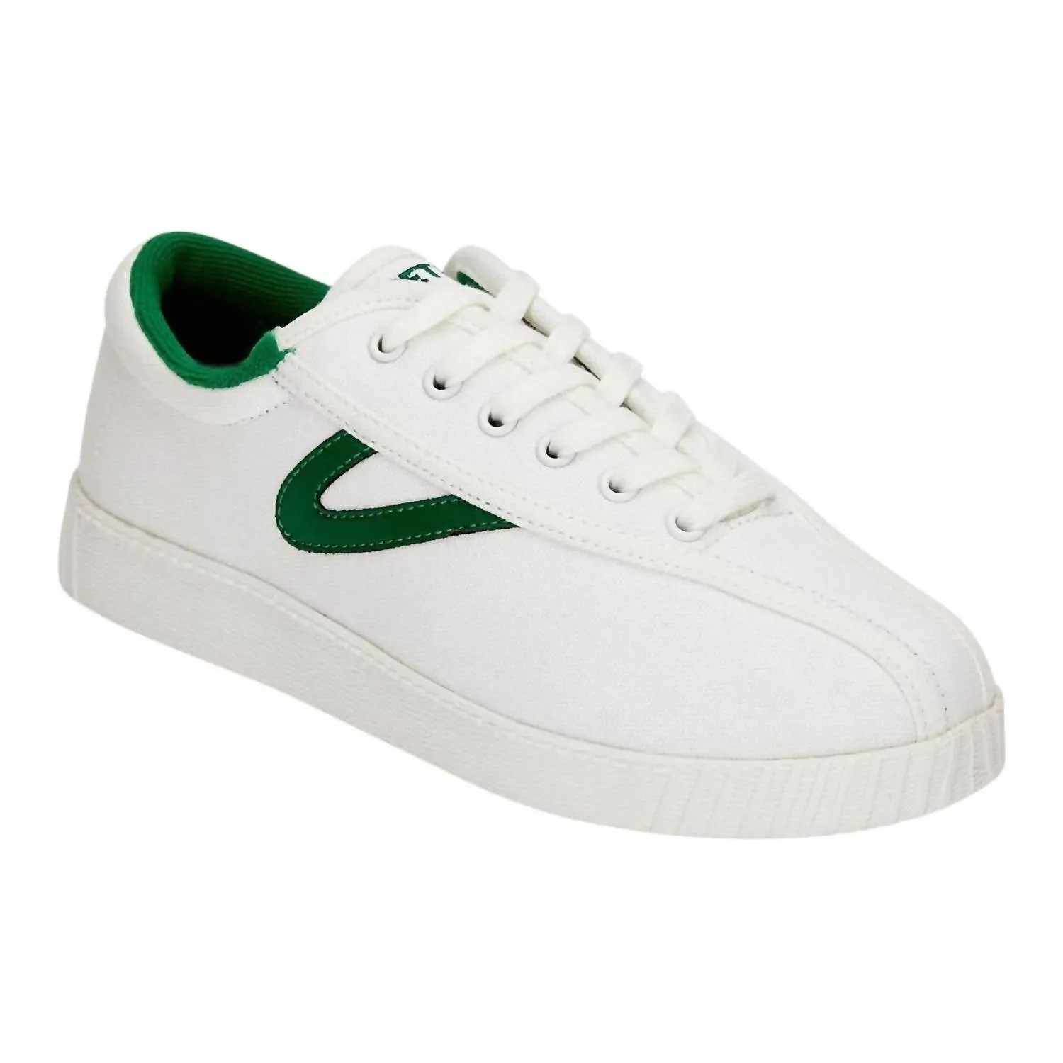 Women's Nylite Canvas Sneaker In White/green