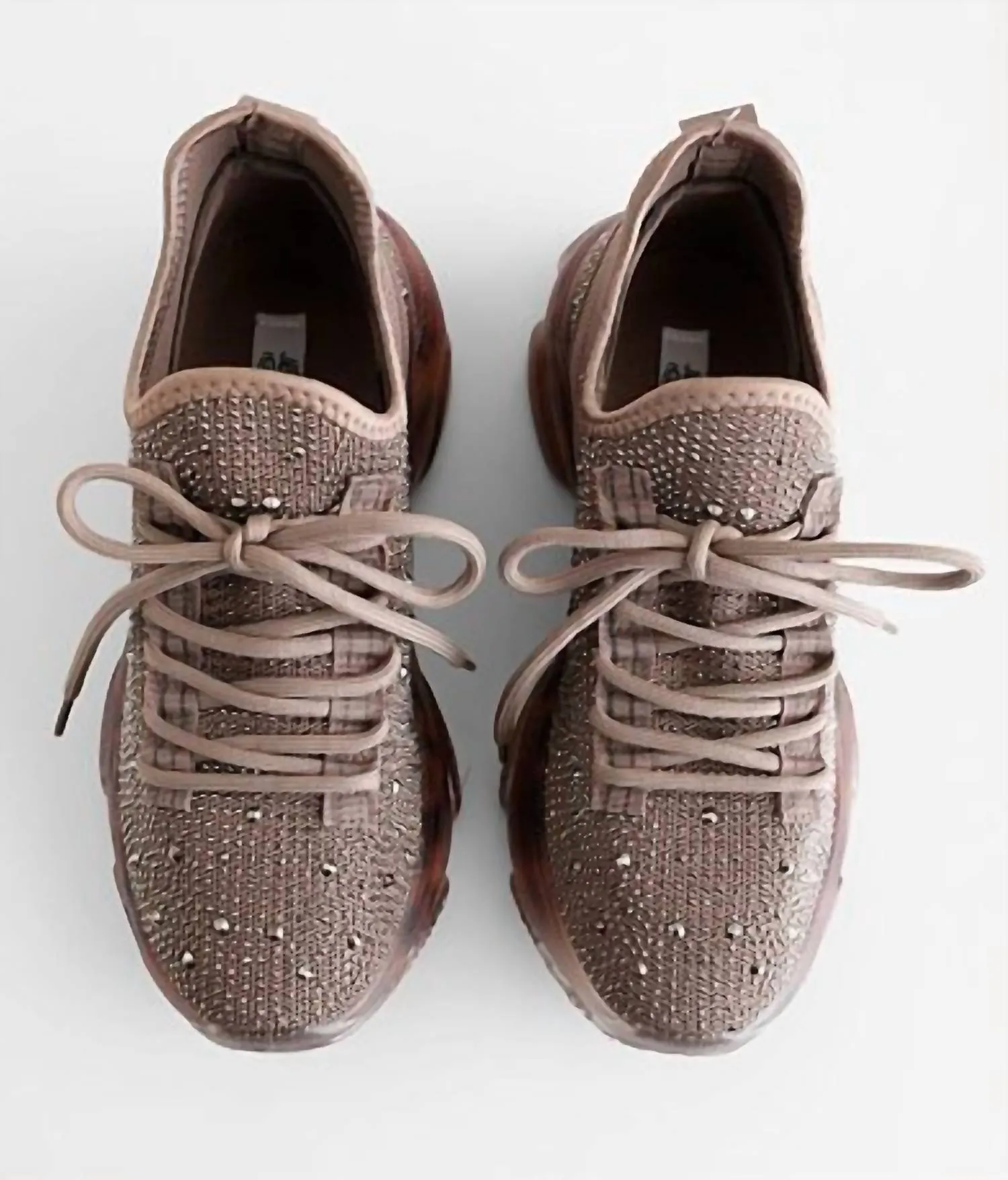 Women's Rhinestone Hella Sneaker In Taupe